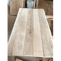 Selbstbau-Set, DIY, Eiche, Massivholz Tischplatte, gehobelt, Baumkanten 120x60x4,5cm 